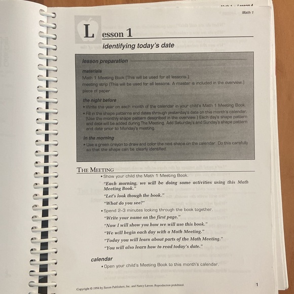 Saxon Math 1 Home Study Teacher’s Edition - Homeschool Curriculum - Picture 7 of 10